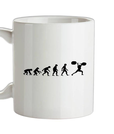 Evolution of man Weight lifting / Gym Ceramic Mug