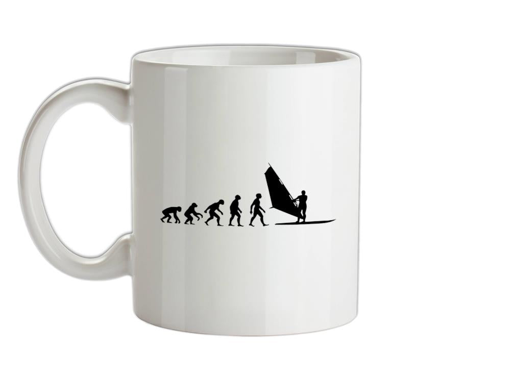 Evolution Of Man WindSurfing Ceramic Mug