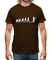 Evolution Of Man Zombie Mens T-Shirt