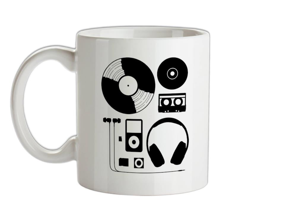 Evolution of Music Hardware Ceramic Mug