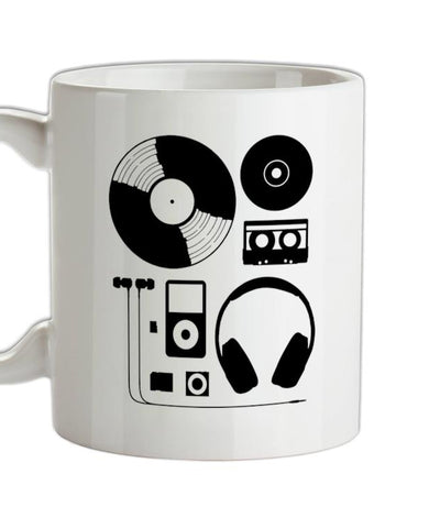 Evolution of Music Hardware Ceramic Mug