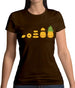 Evolution Of Pineapple Womens T-Shirt