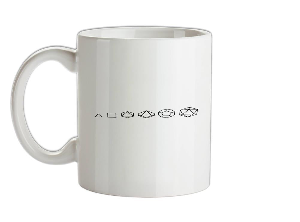 Evolution of Role Playing Dice Ceramic Mug