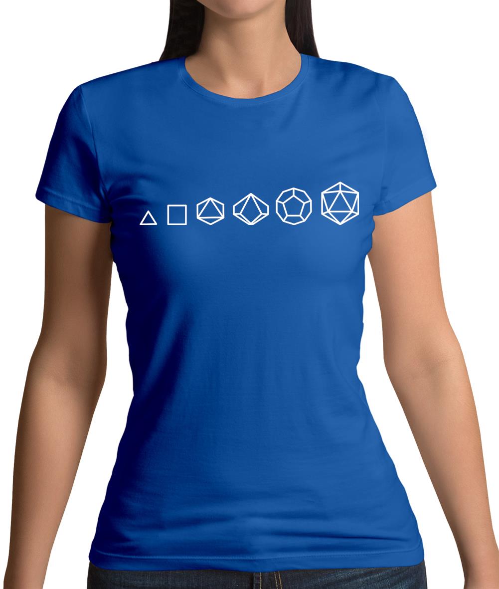 Evolution of Role Playing Dice Womens T-Shirt