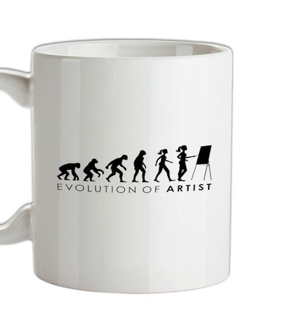 Evolution Of Woman Artist Ceramic Mug