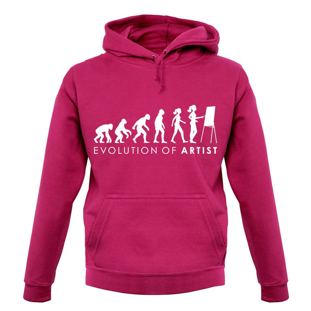 Evolution Of Woman Artist unisex hoodie