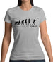 Evolution of Woman Axe Throwing Womens T-Shirt