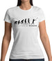 Evolution of Woman Axe Throwing Womens T-Shirt