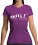 Evolution of Woman Axe Throwing Womens T-Shirt