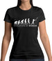 Evolution of Woman Axe Throwing Womens T-Shirt
