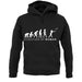 Evolution of Woman Axe Throwing unisex hoodie