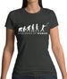 Evolution of Woman Axe Throwing Womens T-Shirt