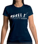 Evolution of Woman Axe Throwing Womens T-Shirt