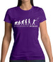 Evolution of Woman Axe Throwing Womens T-Shirt