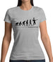 Evolution Of Woman Badminton Womens T-Shirt