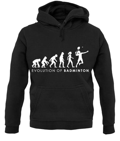 Evolution Of Woman Badminton unisex hoodie