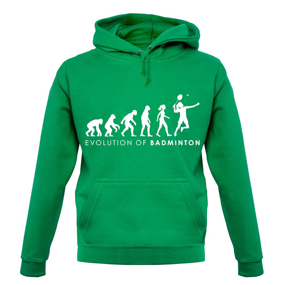 Evolution Of Woman Badminton unisex hoodie