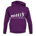 Evolution Of Woman Badminton unisex hoodie