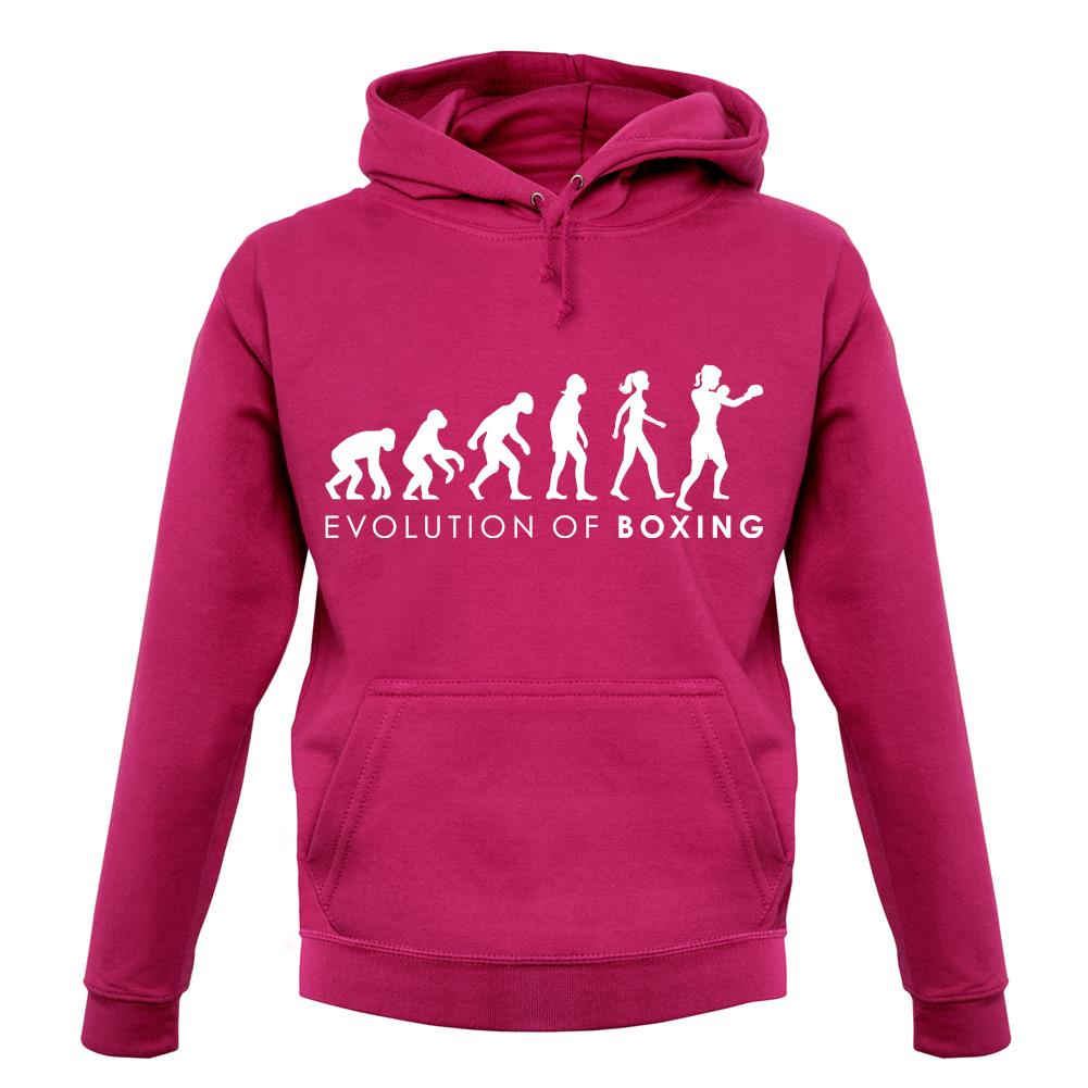 Evolution Of Woman Boxing unisex hoodie