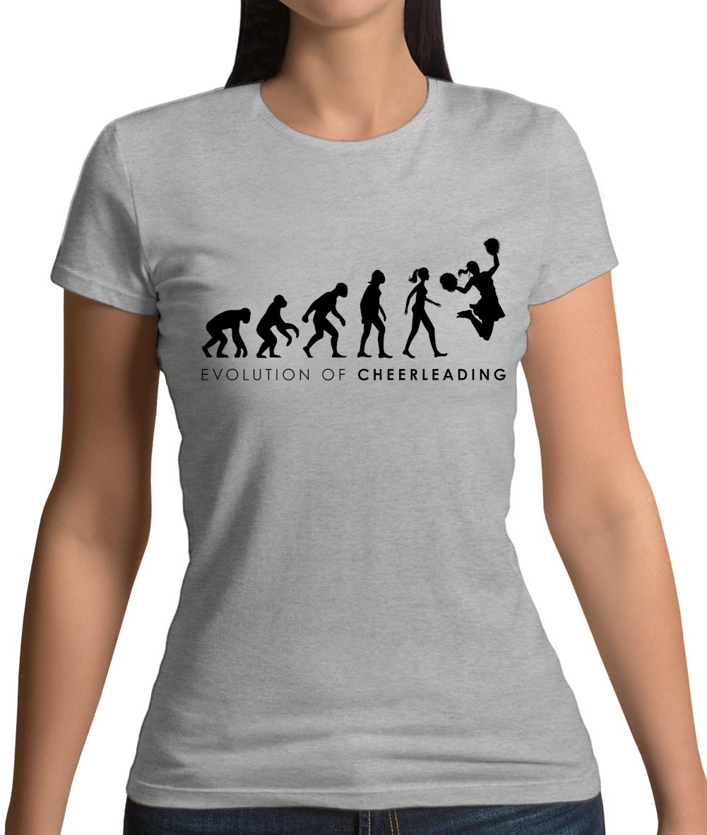 Evolution Of Woman Cheerleading Womens T-Shirt
