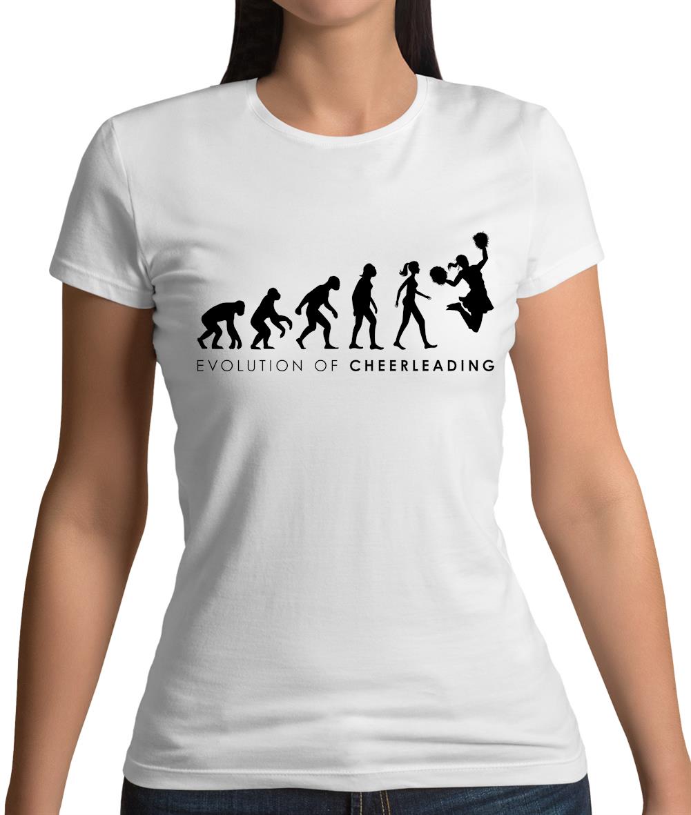 Evolution Of Woman Cheerleading Womens T-Shirt