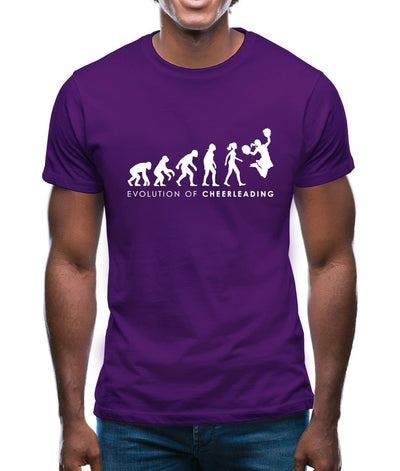 Evolution Of Woman Cheerleading Mens T-Shirt