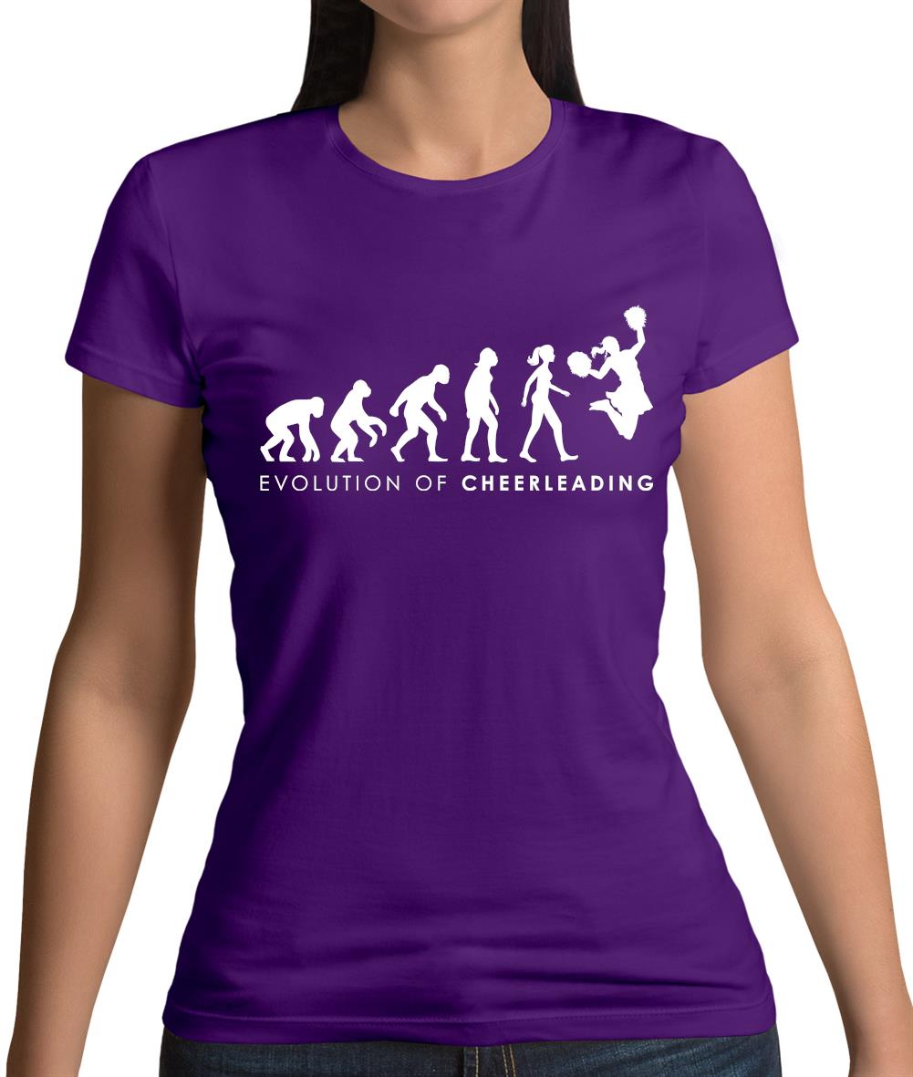 Evolution Of Woman Cheerleading Womens T-Shirt