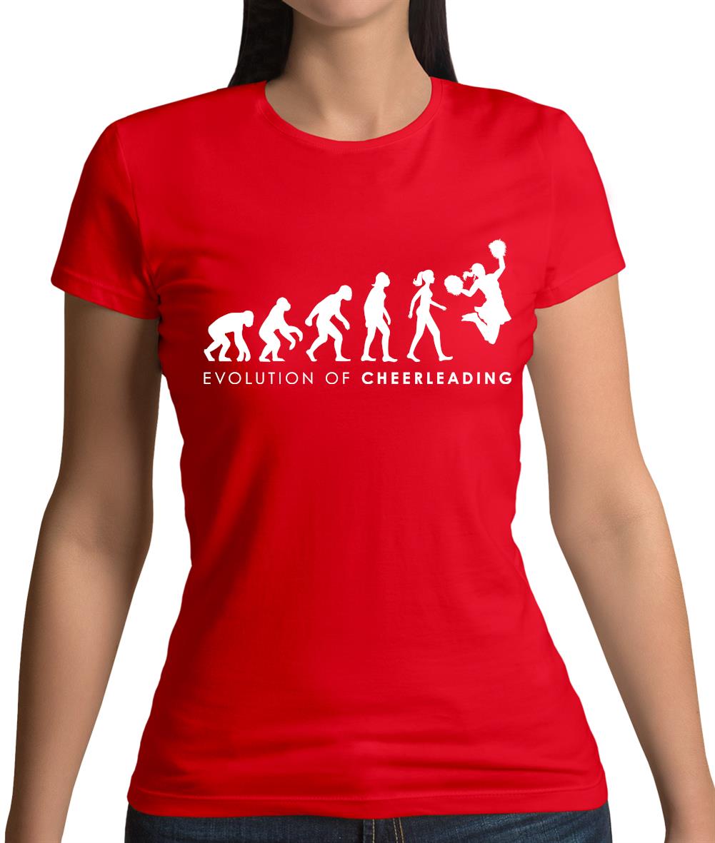 Evolution Of Woman Cheerleading Womens T-Shirt