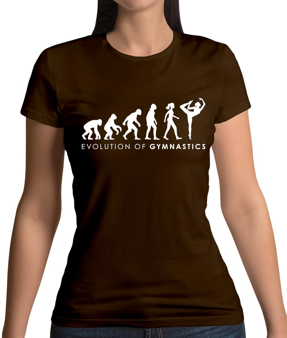 Evolution Of Woman Gymnastics Womens T-Shirt