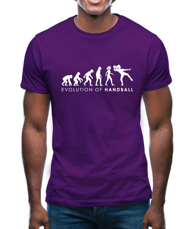 Evolution Of Woman Handball Mens T-Shirt