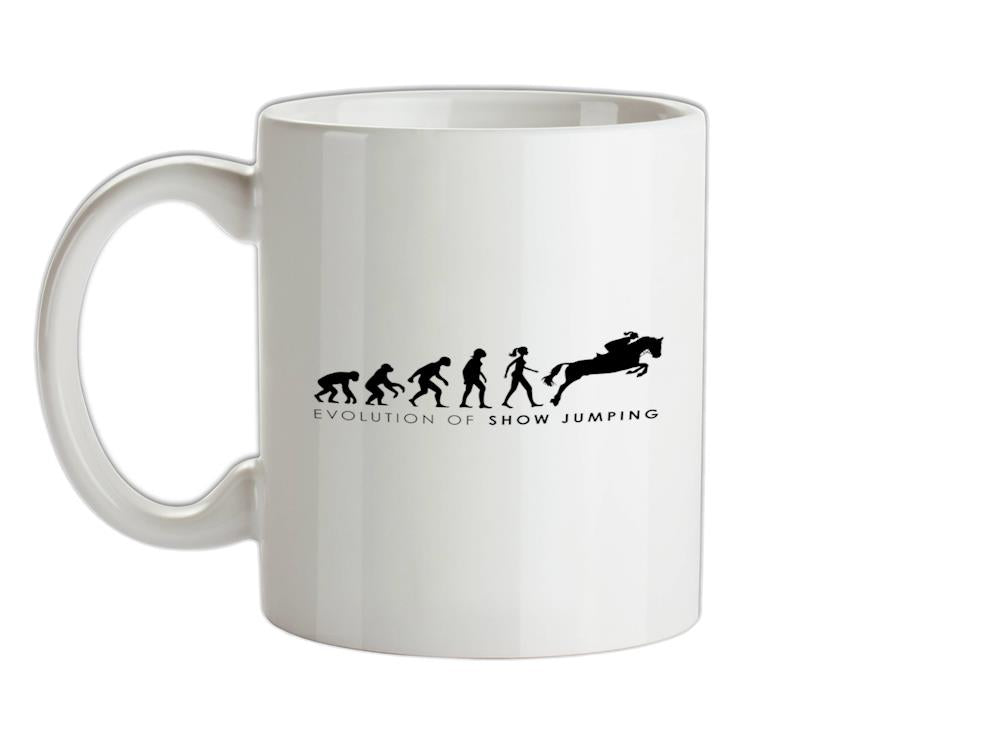 Evolution Of Woman Show Jumping Ceramic Mug