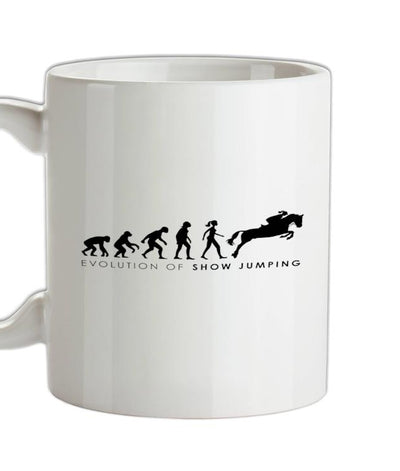 Evolution Of Woman Show Jumping Ceramic Mug