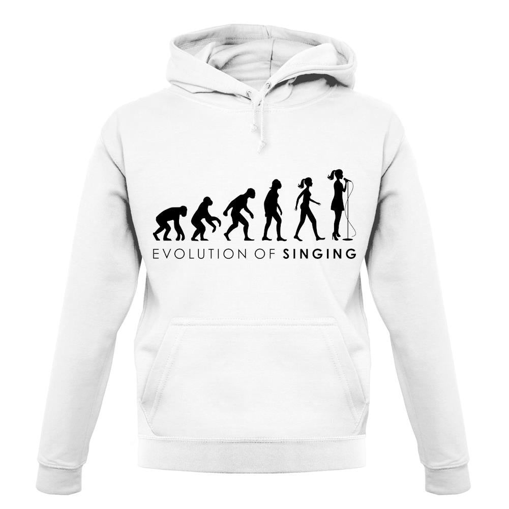 Evolution Of Woman Singing unisex hoodie