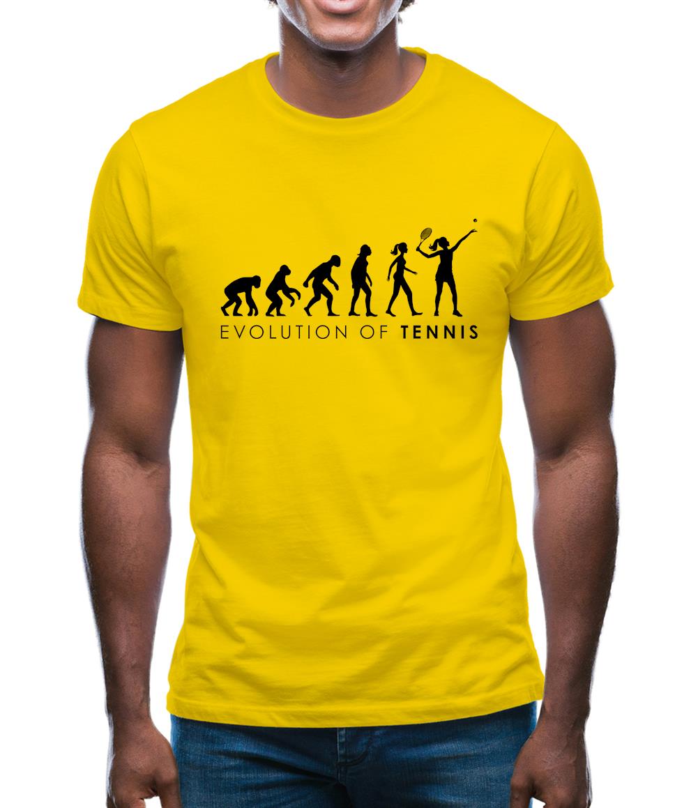 Evolution Of Woman Tennis Mens T-Shirt