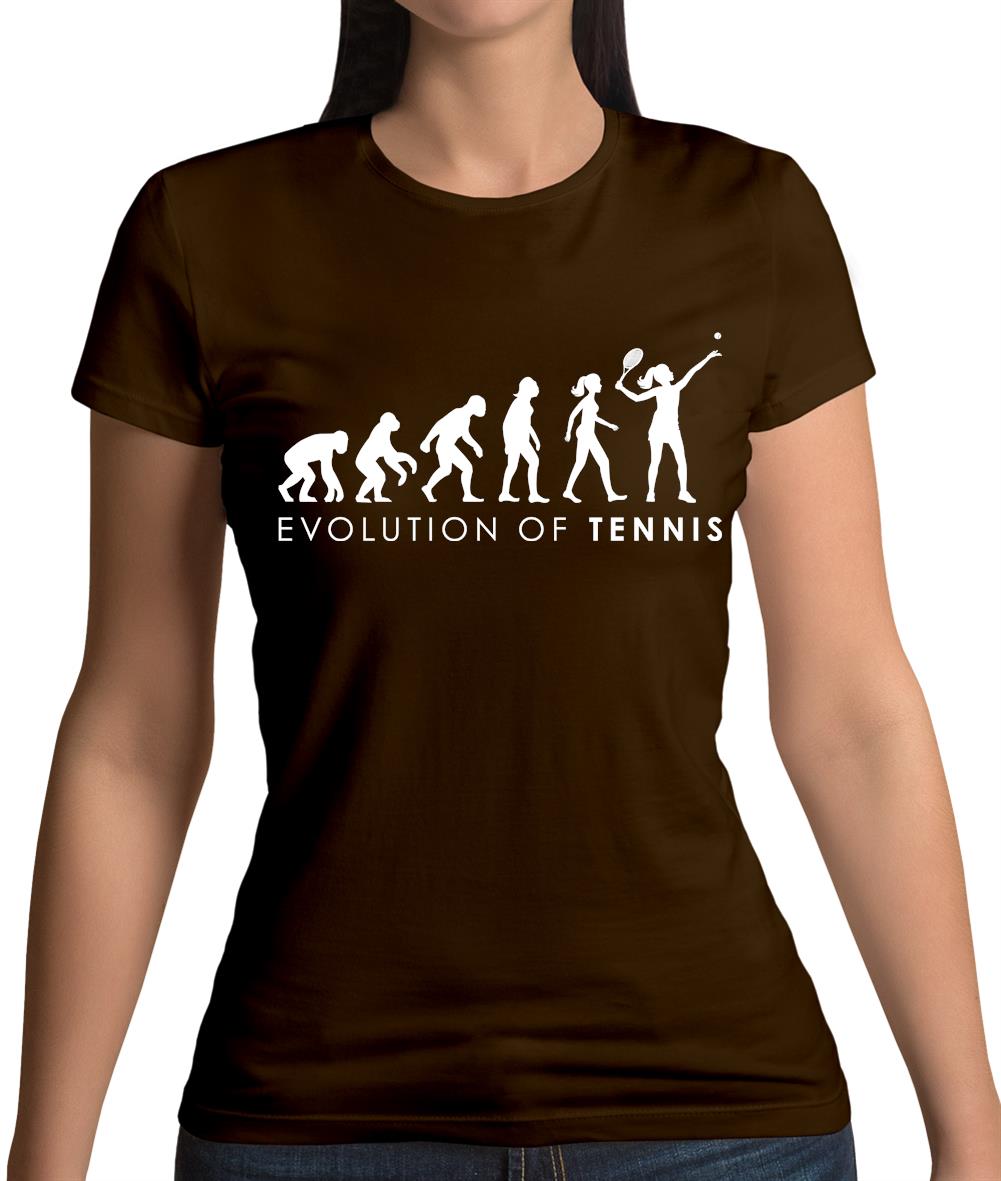 Evolution Of Woman Tennis Womens T-Shirt