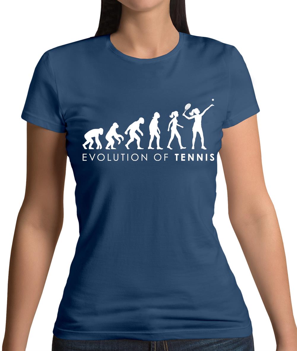 Evolution Of Woman Tennis Womens T-Shirt
