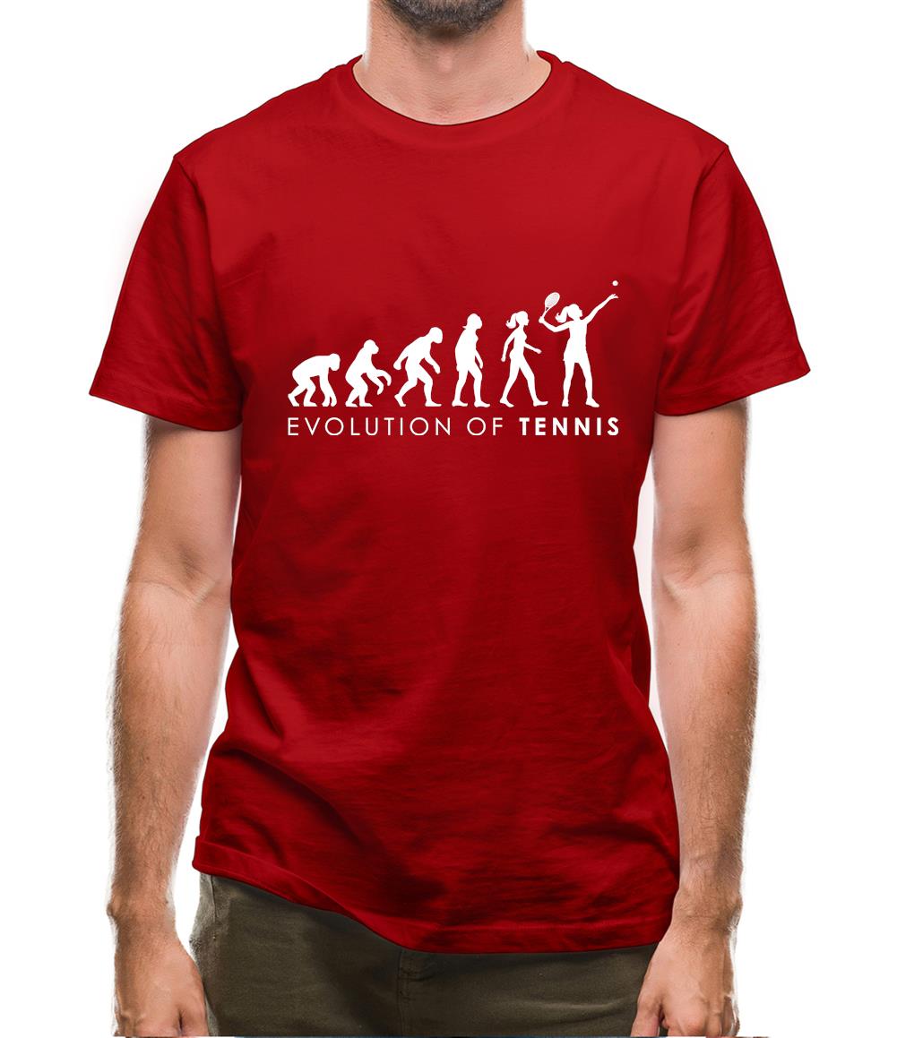 Evolution Of Woman Tennis Mens T-Shirt