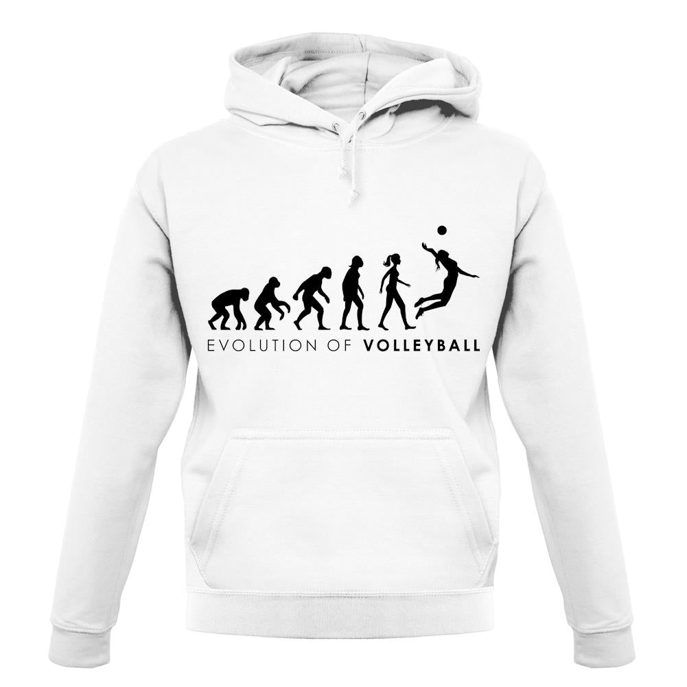 Evolution Of Woman Volleyball unisex hoodie