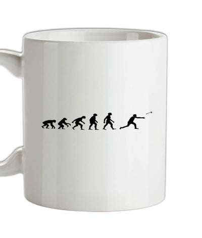 Evolution of Man Axe Throwing Ceramic Mug