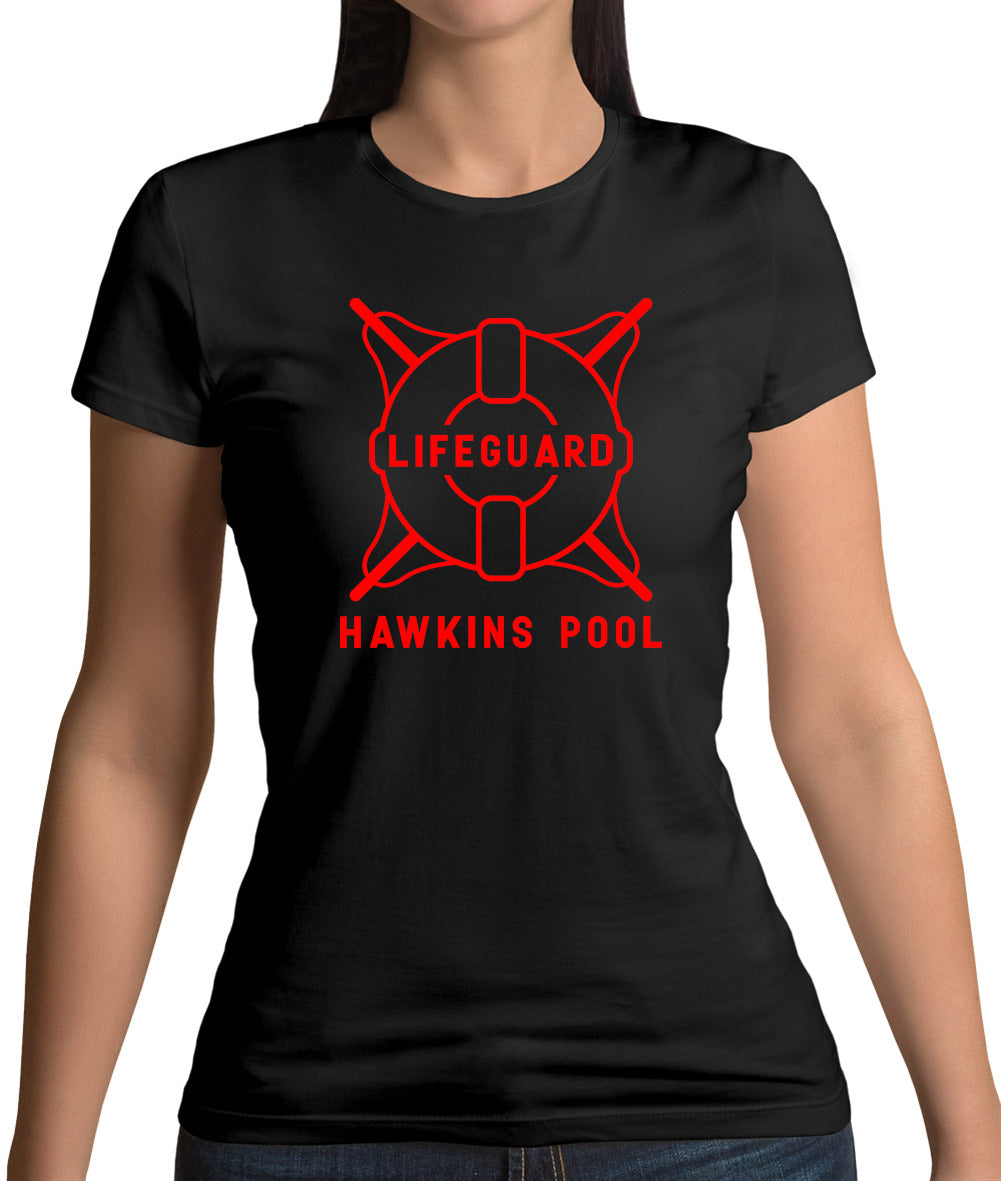 Lifeguard Hawkins Pool Womens T-Shirt