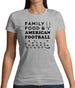 Family Food & American Football Womens T-Shirt