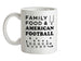 Family Food & American Football Ceramic Mug