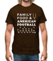 Family Food & American Football Mens T-Shirt