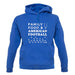 Family Food & American Football unisex hoodie