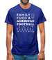 Family Food & American Football Mens T-Shirt
