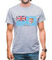 Fiji Barcode Style Flag Mens T-Shirt