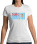 Fiji Barcode Style Flag Womens T-Shirt