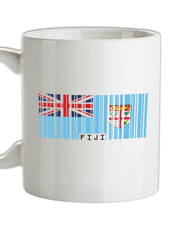 Fiji Barcode Style Flag Ceramic Mug