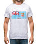 Fiji Barcode Style Flag Mens T-Shirt