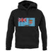 Fiji Barcode Style Flag unisex hoodie